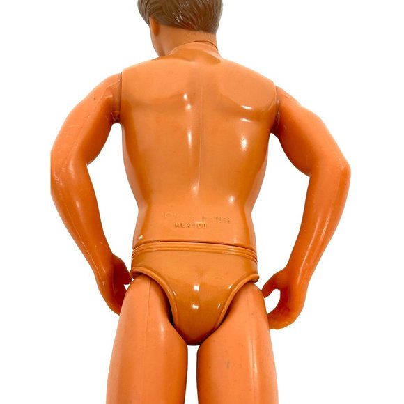 Ken Doll 1968 Mattel Mexico Brown Plastic Hair Blue Eyes Swivel Waist - Picture 11 of 15